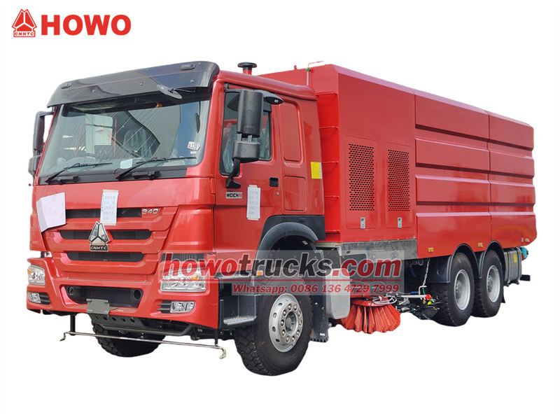HOWO 20cbm road sweeper jetting truck