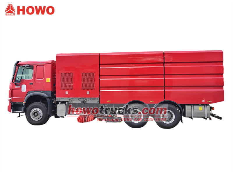 HOWO 20cbm road sweeper jetting truck
