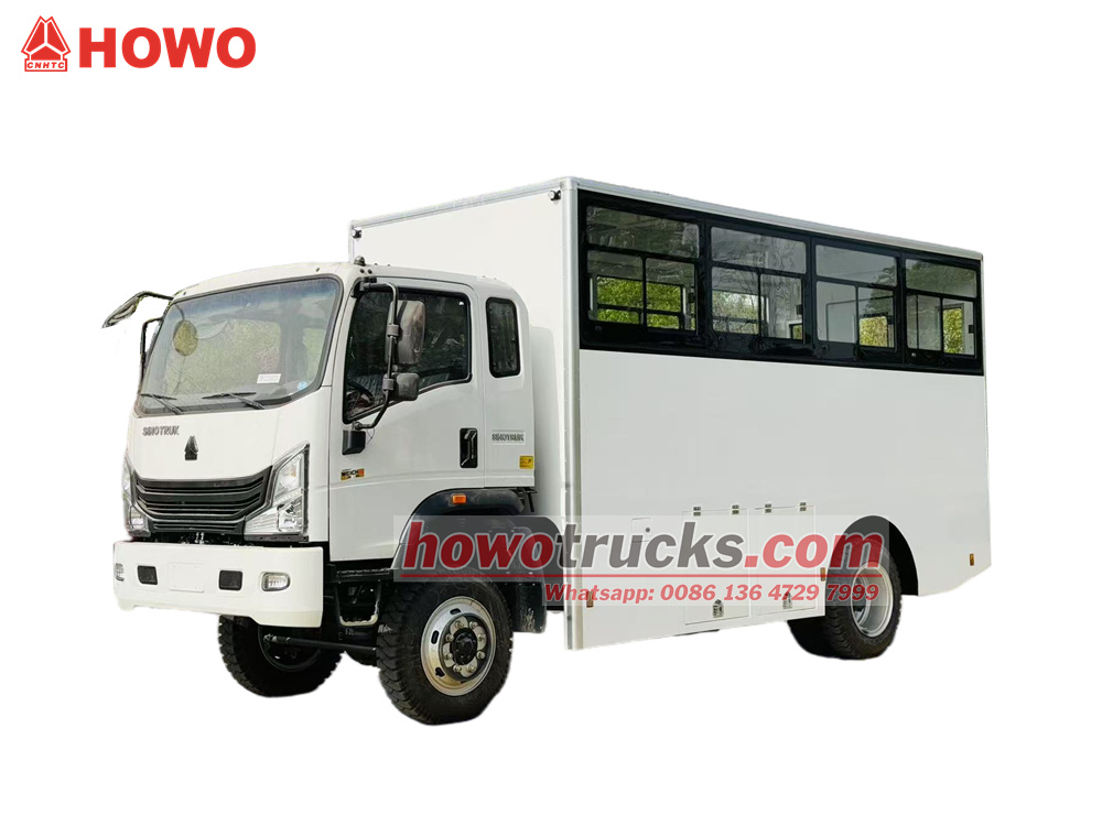 Howo 4x4 drive soldier troop carrier truck