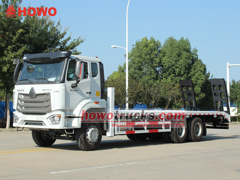 HOWO 6&times;4 flatbed self loader truck