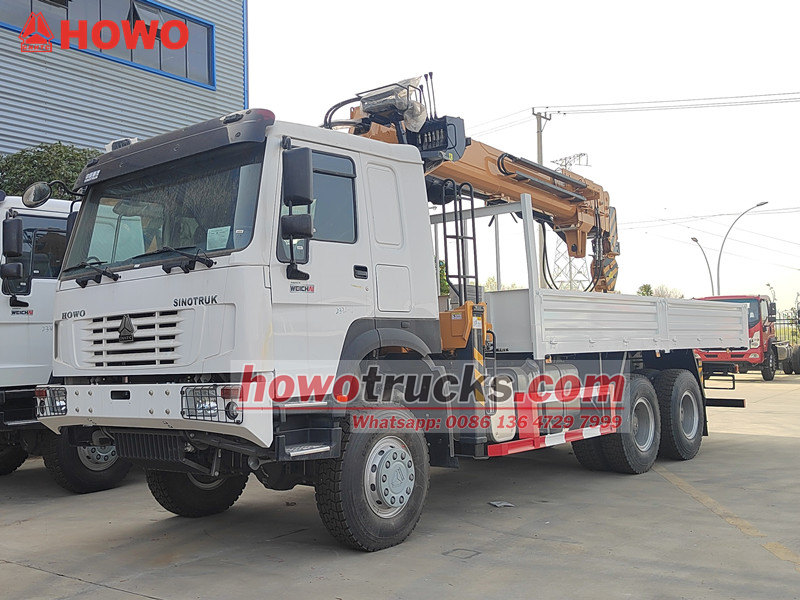 HOWO 6&times;6 boom crane truck for sale