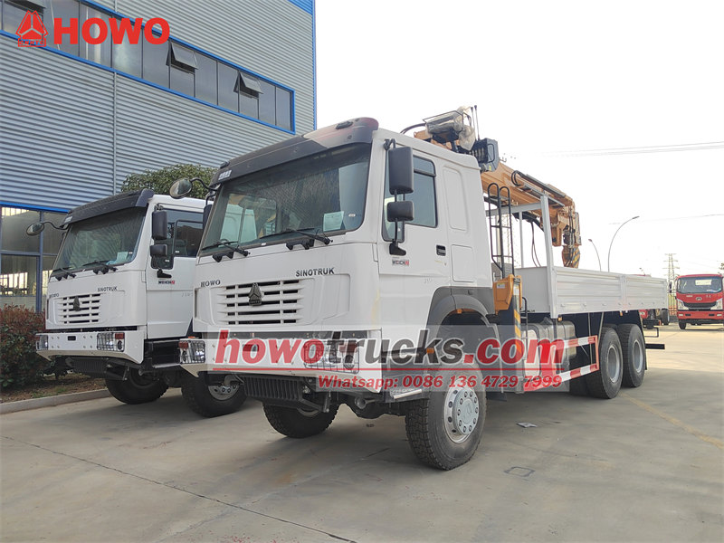 HOWO 6&times;6 boom crane truck for export