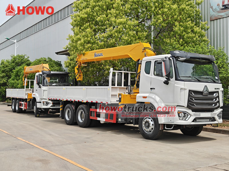 HOWO service truck with 20 tons crane