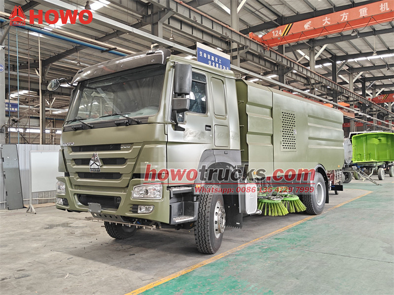 HOWO road sweeper truck with brush HOWO road sweeper truck with brush