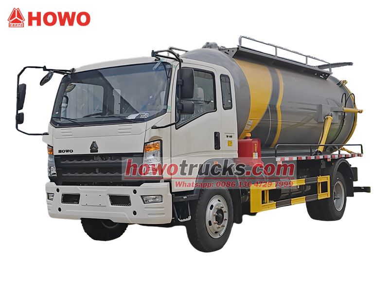 HOWO 4&times;2 vacuum tank truck