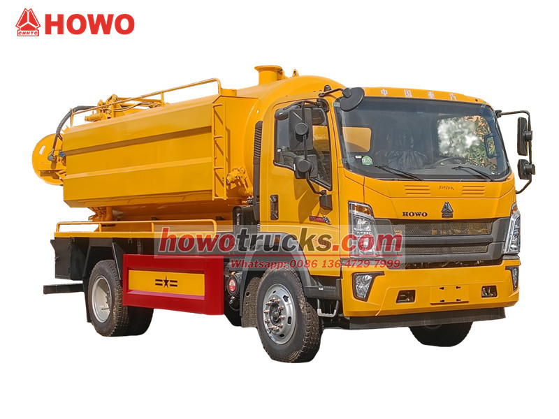 HOWO 4&times;2 vacuum jetting truck
