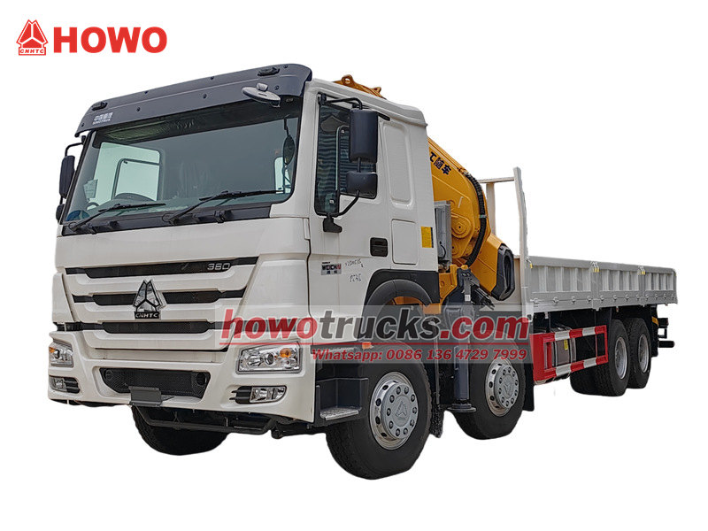 HOWO 8&times;4 knuckle boom crane truck