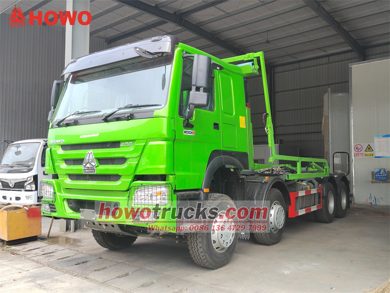 HOWO 8X4 RHD 26T hook arm garbage truck 