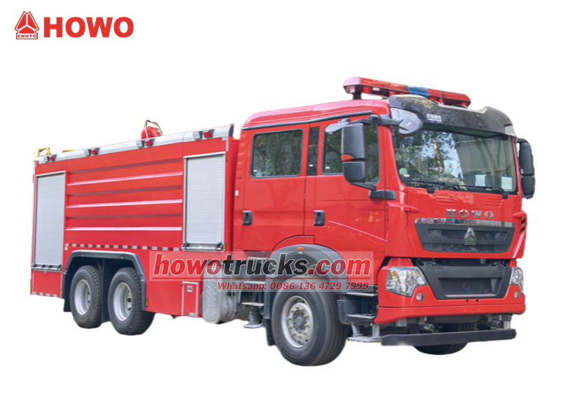 HOWO 6&times;4 foam fire truck