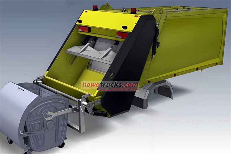 HOWO 6&times;4 rubbish compactor truck drawing