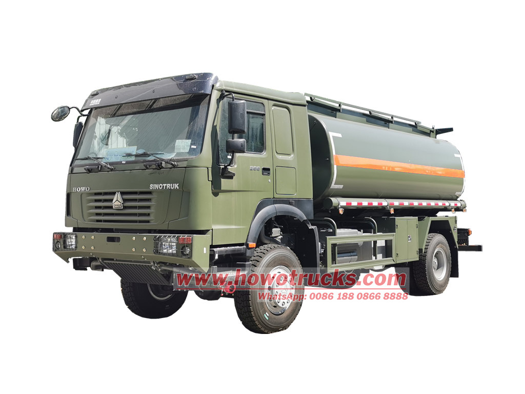 HOWO 4&times;4 fuel tanker truck