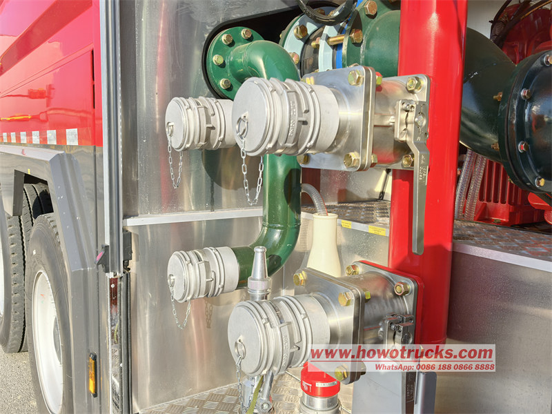 Pump in and pump out nozzles