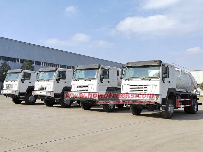 HOWO 4&times;4 vacuum tank trucks