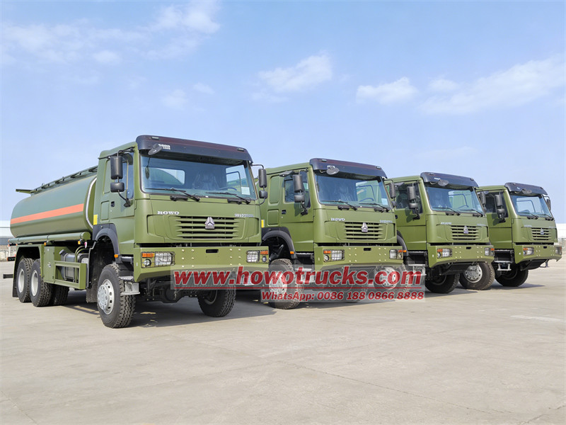 HOWO 6&times;6 fuel bowser trucks