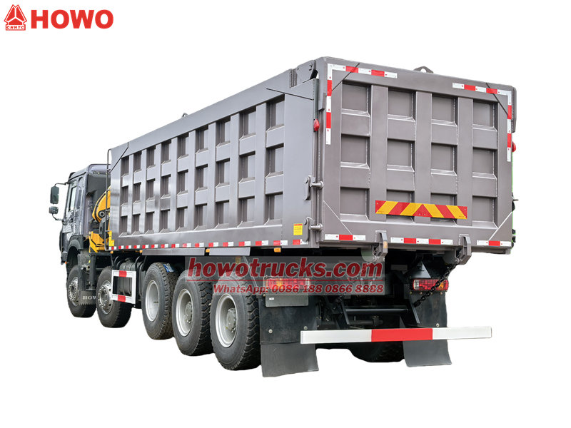 &nbsp;HOWO 10x4 dumper truck mounted 8 tons crane&nbsp;