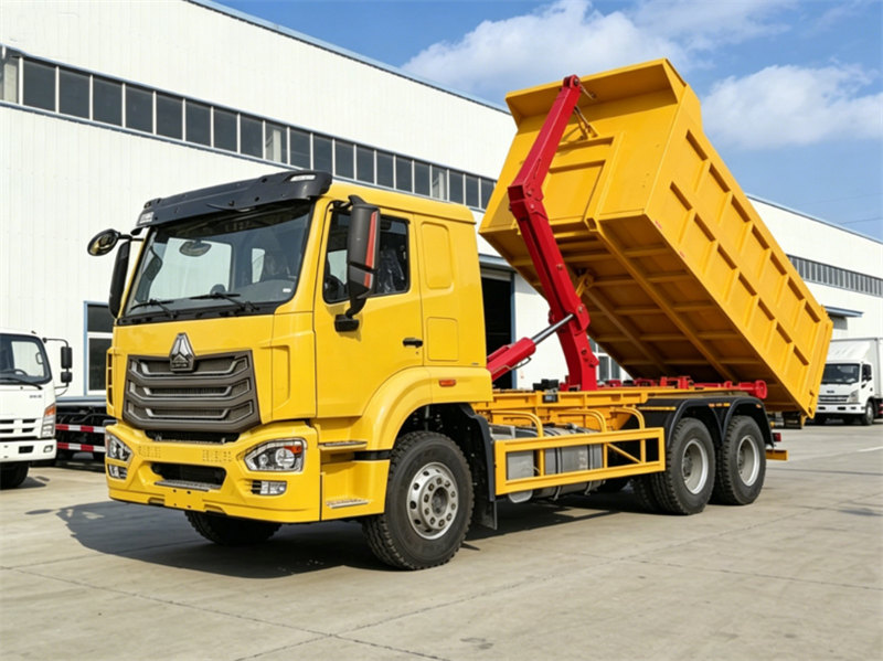 Howo 340HP roll off container garbage truck
