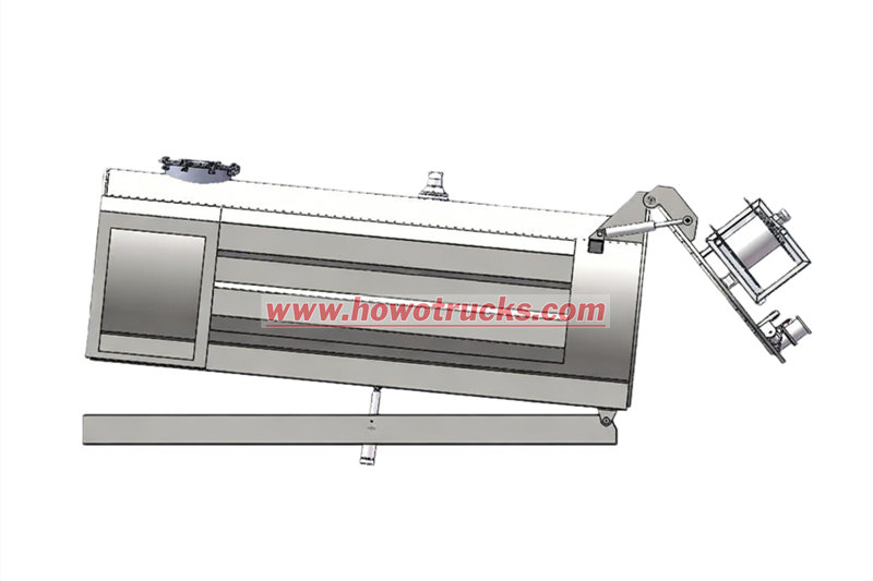 HOWO vacuum jetting truck tank drawing