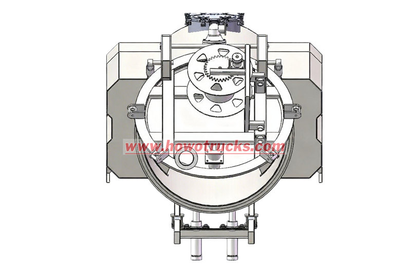 HOWO vacuum jetting truck tank drawing