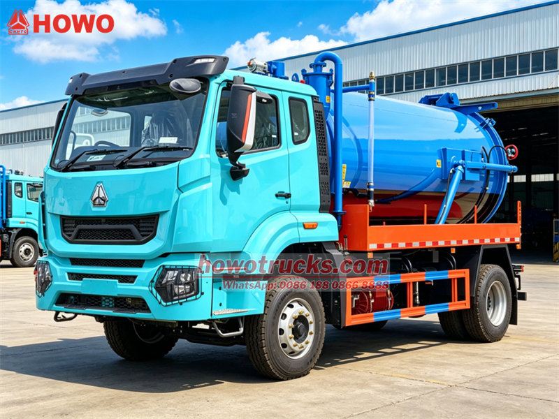 HOWO 10000L sewage vacuum tank truck HOWO 10000L sewage vacuum tank truck