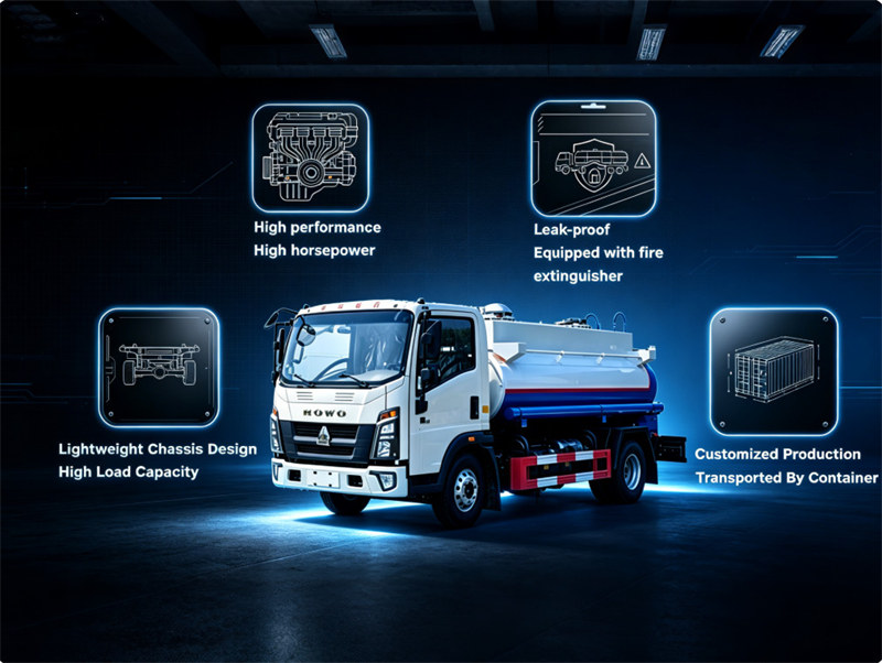 HOWO light 5000L fuel pump truck