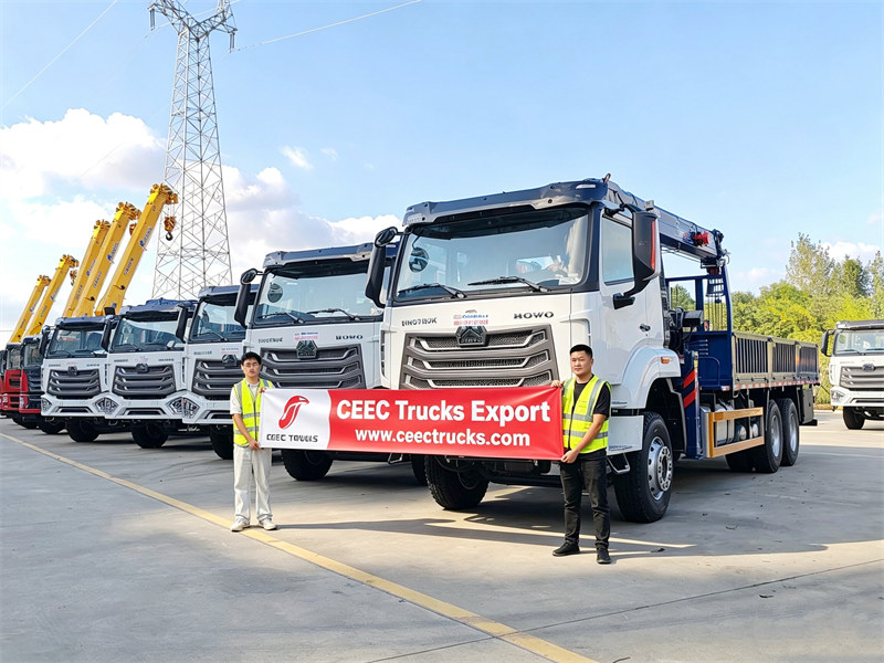 5 units HOWO truck mounted cranes delivered to Angola